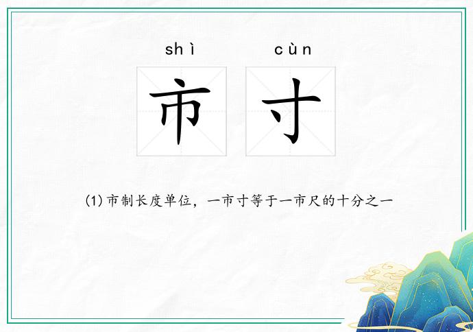 市寸的意思