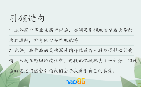 引领造句